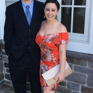 ASOS Off The Shoulder Red Dress